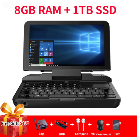 GPD MicroPC Micro PC 6 Inch Intel Celeron N4100 Windows 10 Pro 8GB RAM 128GB ROM Pocket laptop Mini PC Computer Notebook